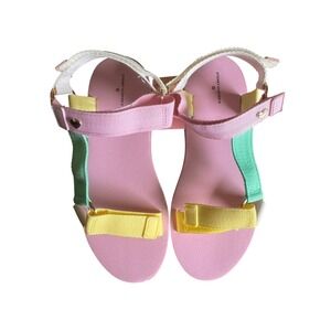 Stoney Clover Lane Target Pastel Multicolor Platform Sport Sandals Womens 9 NEW